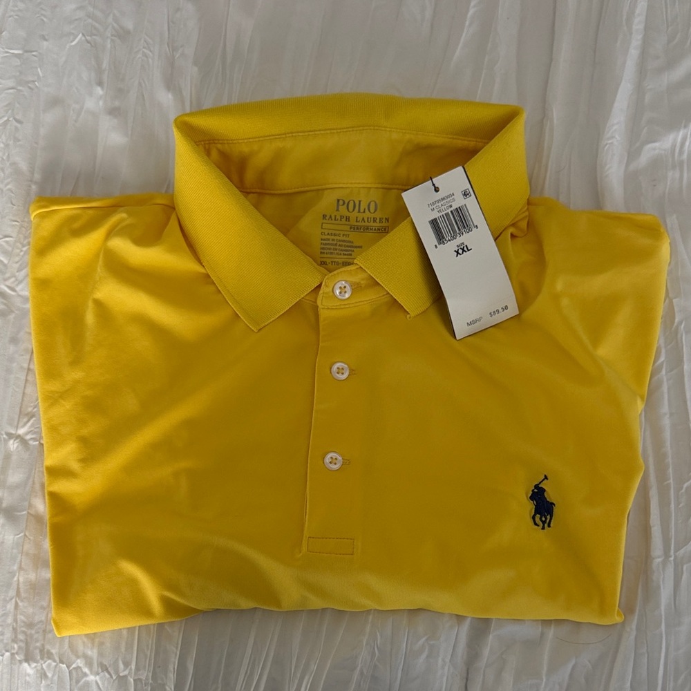 Polo by Ralph Lauren Men's Bright Yellow Polo Shirt